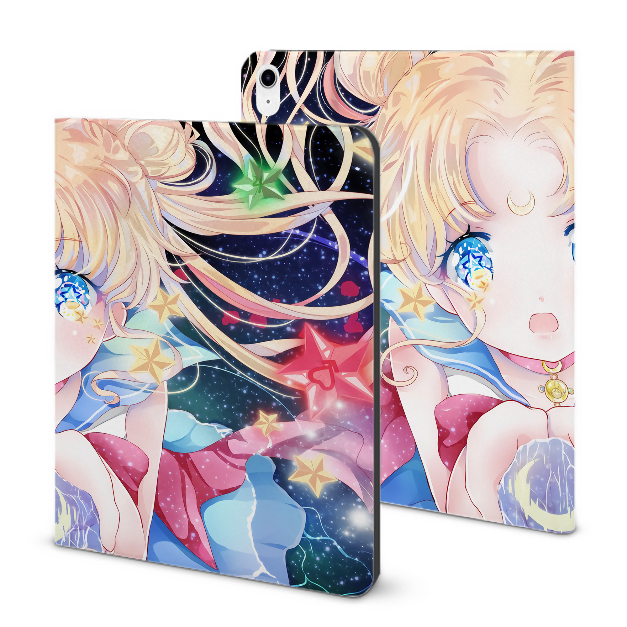（画像用） 美少女戦士セーラームーン Sailor Moon IPad ケース ブック型 PUレザー TPU 耐衝撃 軽量 薄型 ペン収納なし 全面保護 IPad 各モデル対応
